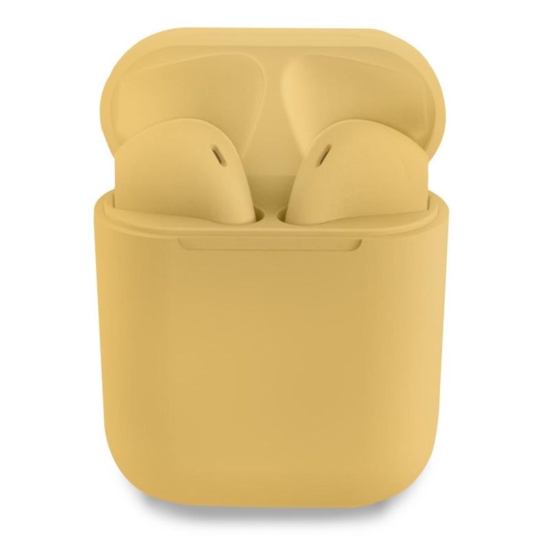 Audífonos Inalámbricos Bluetooth Táctil I12 Tws Amarillo