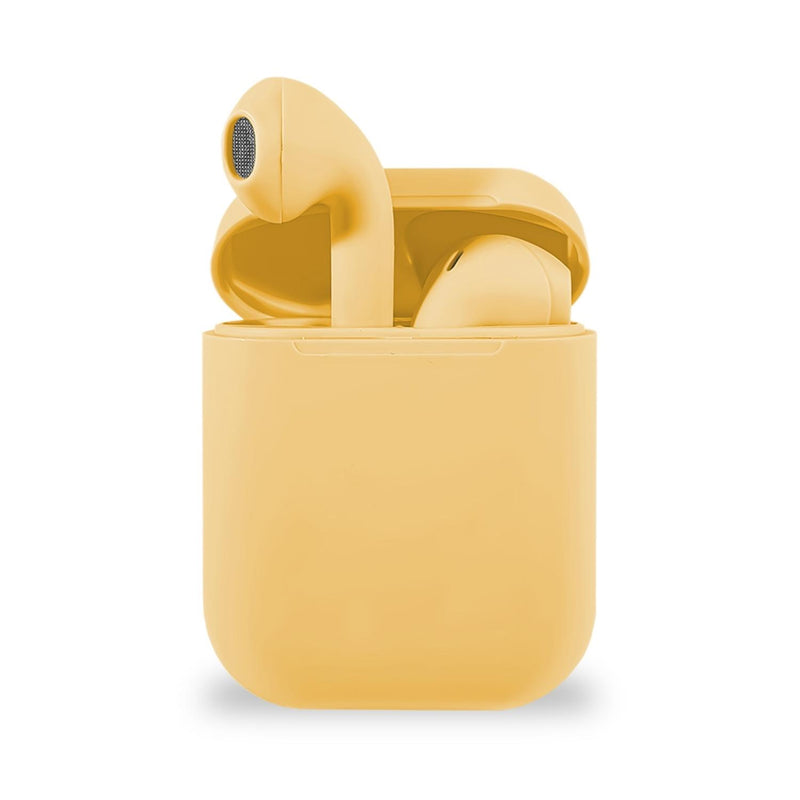 Audífonos Inalámbricos Bluetooth Táctil I12 Tws Amarillo