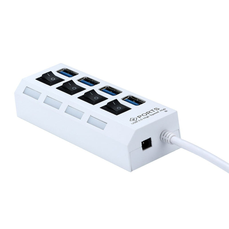 Hub USB 2.0 Switch 4 Puertos Blanco