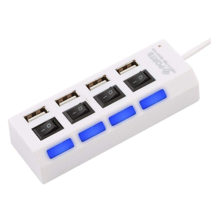 Hub USB 2.0 Switch 4 Puertos Blanco